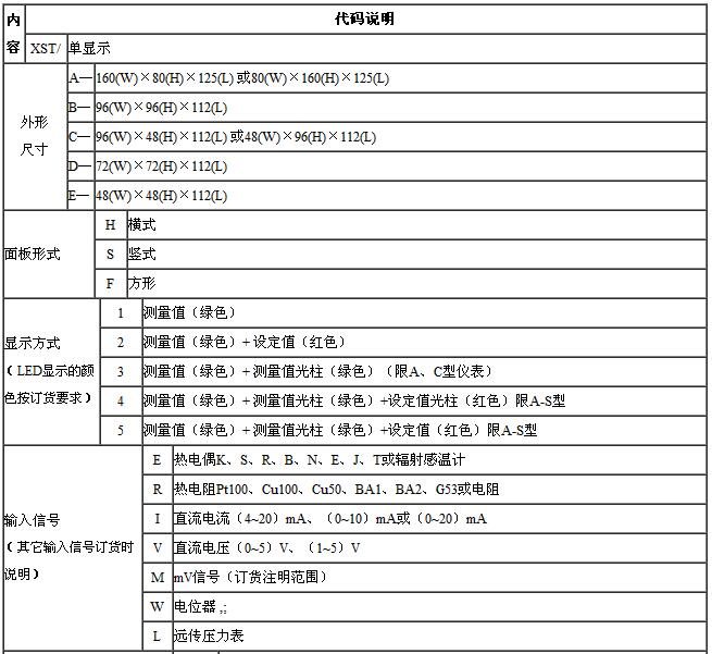 XST單輸入通道儀表